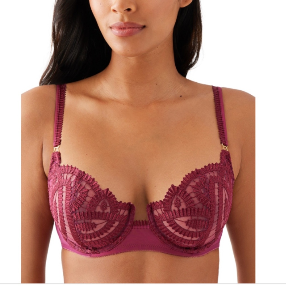 Wacoal After Dark Balconette Bra Color Red Plum, Size 40D, NWT